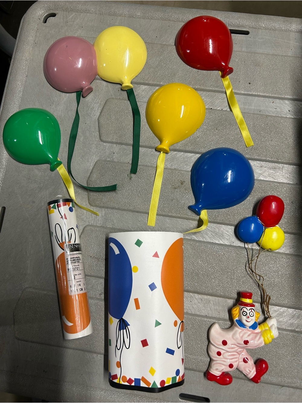 Balloon decorations for children’s wall or party. Hard Plastic balloons.